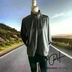 Ladies XL Under Armour Storm running jacket steel blue grey NWT- water resistant